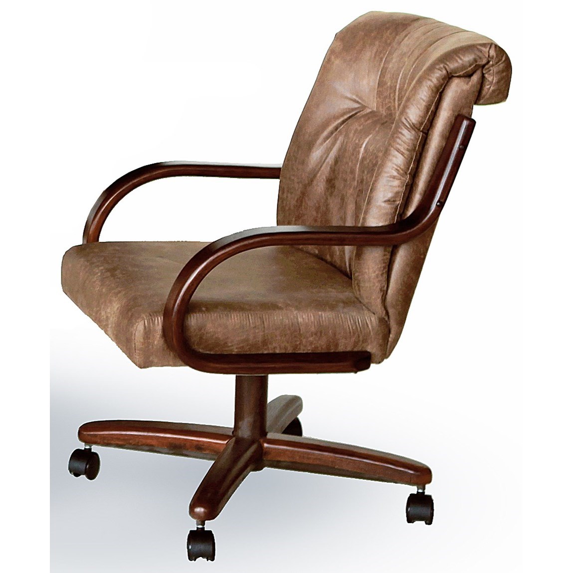 Chromcraft Custom Dining CM179W+C936AW Dining Chair with Casters and